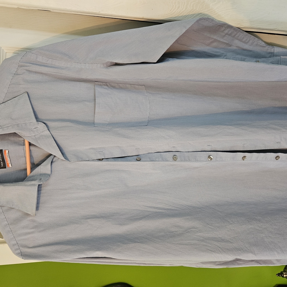 Van Heusen Blue Checkered Shirt TALL